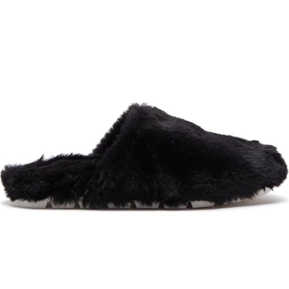URBAN SPORT BY J/SLIDES SCARLETT BLACK FAUX FUR SLIPPERS SZ 7 - NIB! - Picture 3 of 5